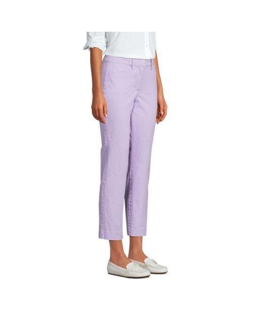 Lands' End Purple Slim Fit 7/8-Chinos CHAMBRAY