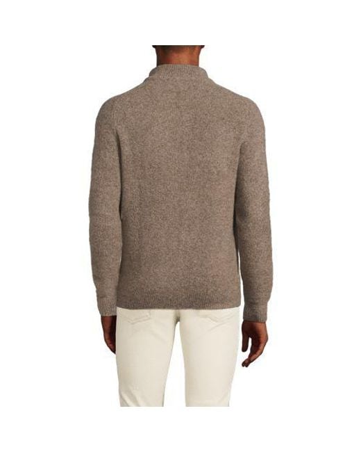 Lands' End Weicher, Strukturierter Cardigan Mit Durchgängigem Reißverschluss, Herren, Größe:44-46 Regular, Wolle/Polyester/Polyacryl, By in Brown für Herren