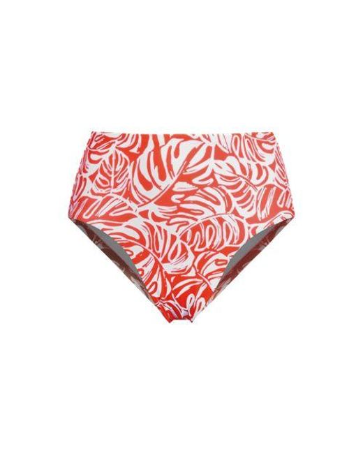 Lands' End Red High Waist Bikinihose, Leichtes Shaping, Damen, Größe Plus, Elasthan/Nylon-Mischung, By