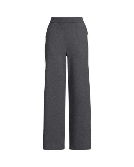 Lands' End Gray Jerseyhose Mit Streifendetail, Damen, Größe:32-34 Petite, By