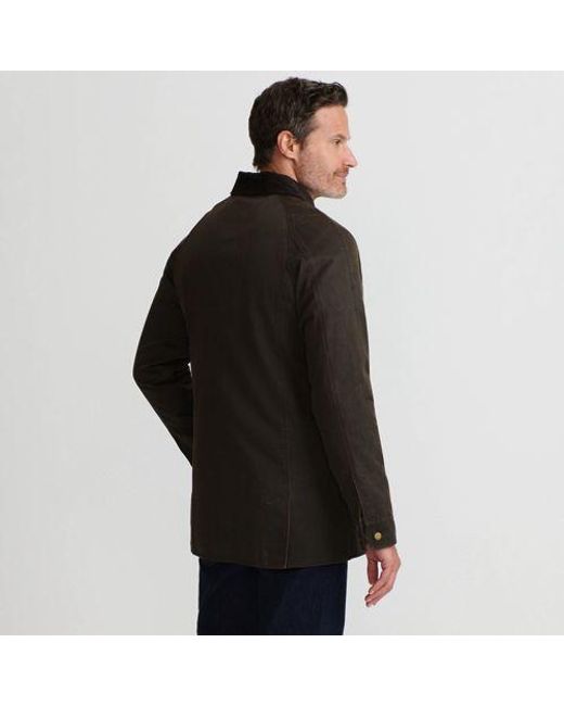 Lands' End Gewachste Baumwollmix-Jacke, Herren, Größe:44-46 Regular, Baumwolle/Polyester/Baumwoll-Mischung, By in Black für Herren