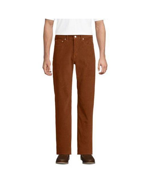 Lands' End Classic Fit Cordhose Mit Komfortbund, Herren, Größe Regular, Elasthan/Baumwoll-Mischung, By in Brown für Herren