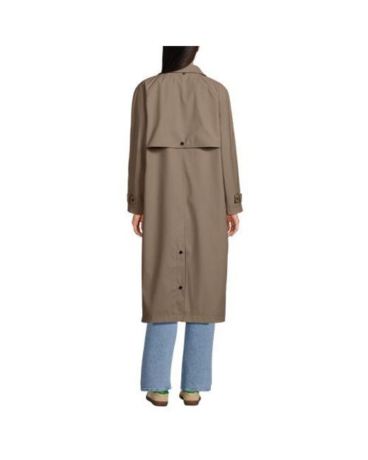 Lands' End Natural Langer Regenmantel, Damen, Größe:32-34 Regular, Polyester/Polyurethan, By