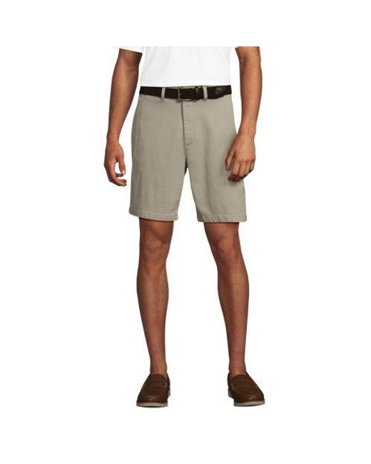 Lands' End Chino-Shorts Mit Textur Und Gürtel, Herren, Größe Regular, Baumwolle/Lyocell (Viskose)/Baumwoll-Mischung, By in Natural für Herren
