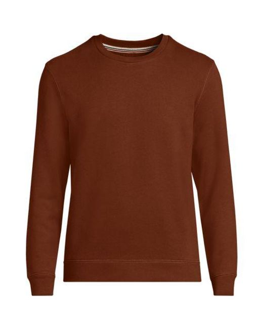 Lands' End Rundhals-Sweatshirt Serious Sweats, Herren, Größe:44-46 Regular, Baumwoll-Mischung/Polyester-Mischung, By in Brown für Herren