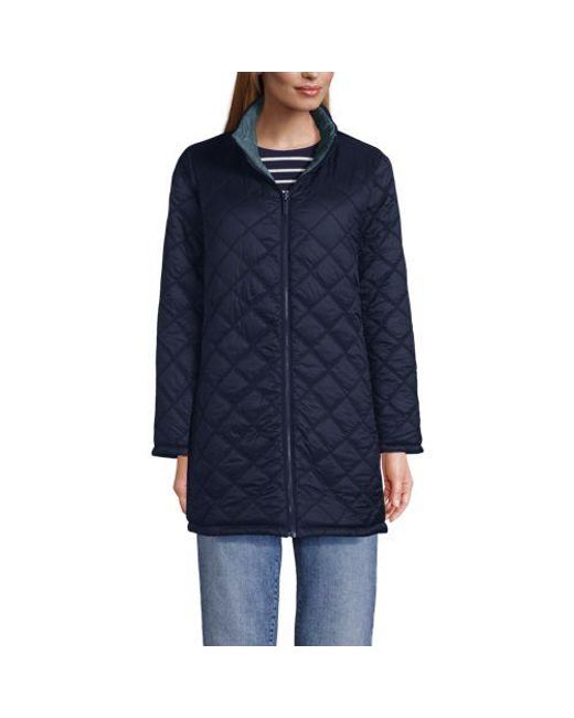 Lands' End Blue Wasserdichter 4-In-1-Regenmantel, Damen, Größe:32-34 Regular, Nylon, By
