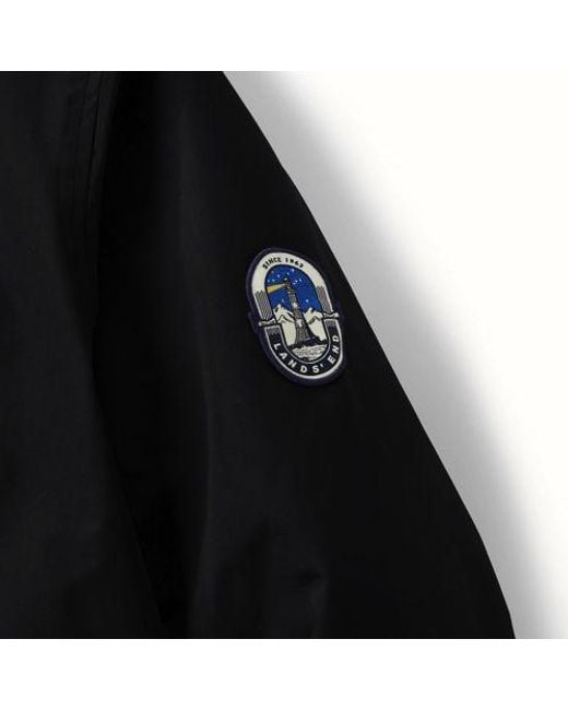 Lands' End Black Wasserdichter Isolierter Stadion-Kapuzenmantel Squall, Damen, Größe:32-34 Regular, Nylon, By