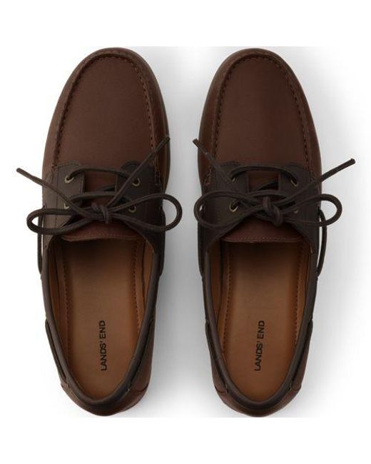 Lands' End Bootsschuhe Aus Leder, Herren, Größe Regular, Leder, By in Brown für Herren