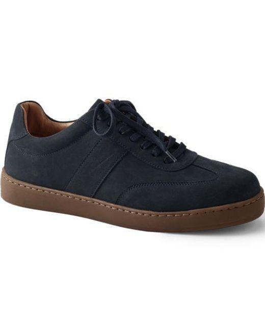 Lands' End Leder-Sneakers, Herren, Größe Regular, Leder/Rauleder, By in Blue für Herren