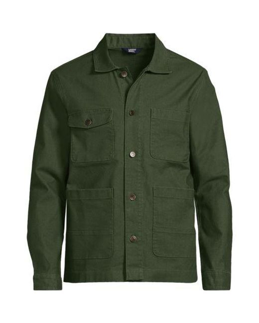 Lands' End Worker-Jacke, Herren, Größe:44-46 Regular, Baumwolle/Elasthan, By in Green für Herren