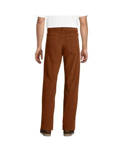 Lands' End Classic Fit Cordhose Mit Komfortbund, Herren, Größe Regular, Elasthan/Baumwoll-Mischung, By in Brown für Herren