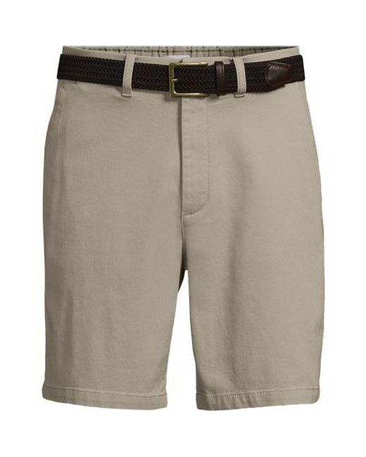 Lands' End Chino-Shorts Mit Textur Und Gürtel, Herren, Größe Regular, Baumwolle/Lyocell (Viskose)/Baumwoll-Mischung, By in Natural für Herren