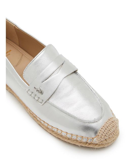 Sam Edelman White Kai Espadrilles Leather Flat Loafers