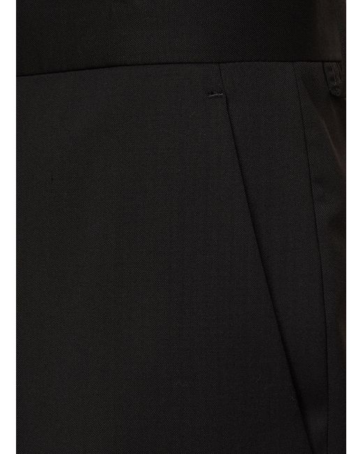Helmut Lang Black Flat Front Wool Pants for men