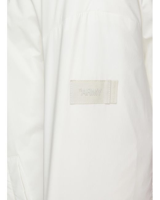 Army by Yves Salomon Botton Front Down Jacket in White | Lyst