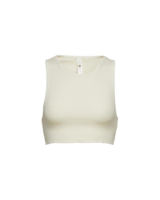 Skims 'cotton' Rib Super Crop Tank Top in Natural | Lyst UK