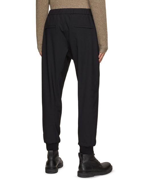 WOOYOUNGMI Wool Poly Tapered Drawstring Pants in Black for Men | Lyst