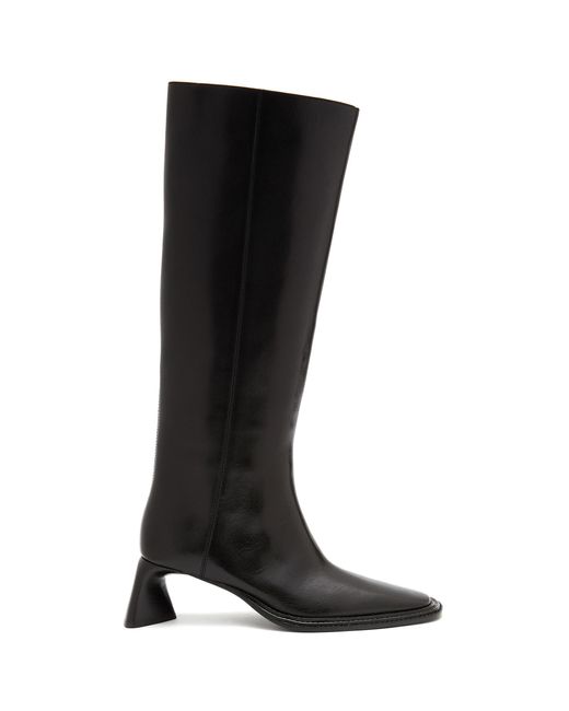 Alexander Wang 'booker' Square Toe Leather Riding Boots in Black | Lyst