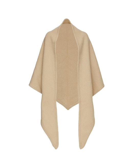 Totême Maxi Wool Scarf in Natural Lyst