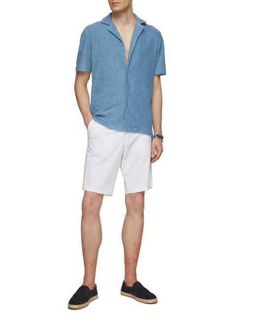 Orlebar Brown Howell Towelling Short Sleeve Shirt in Blue for Men | Lyst