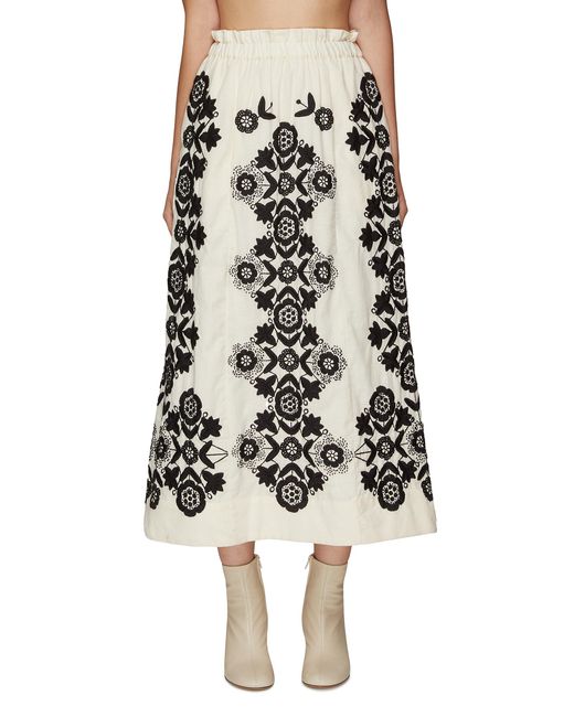 Sea Cotton 'manuela' Embellishment Detail Midi Skirt Women Clothing ...
