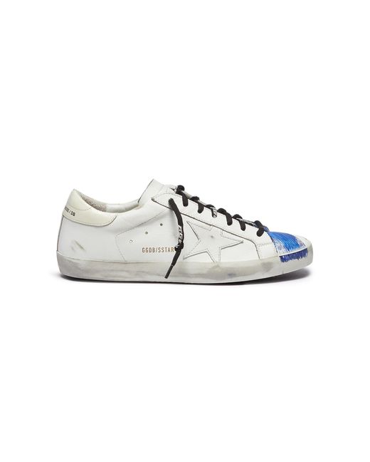 Golden Goose superstar Stripe Paint Stroke Leather Sneakers in