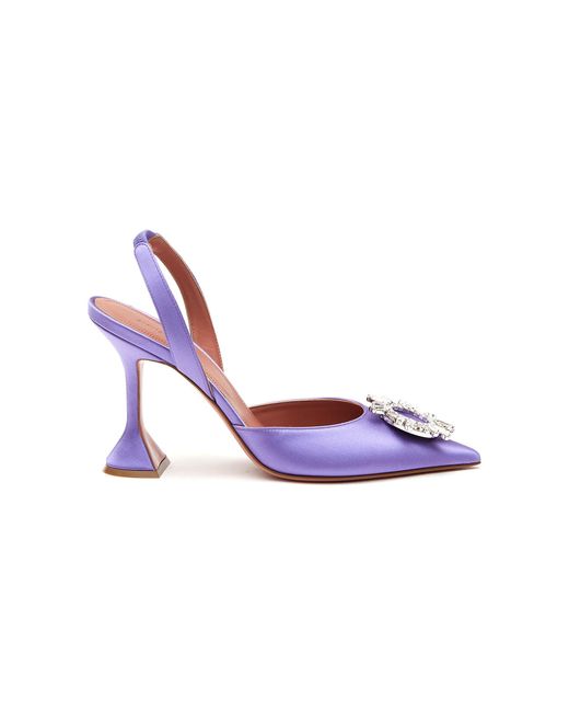 AMINA MUADDI 'begum' Satin Slingback Heels Women Shoes Heels Sling ...