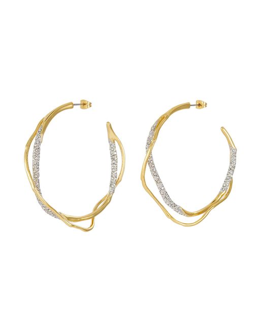 Alexis Bittar Intertwine Crystal Embellished Pave Hoop Earring in ...