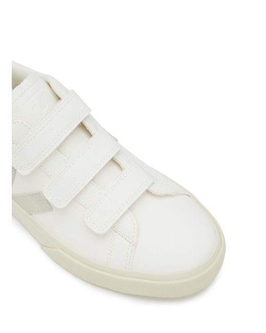 Veja White Recife Chromefree Leather Velcro Sneakers