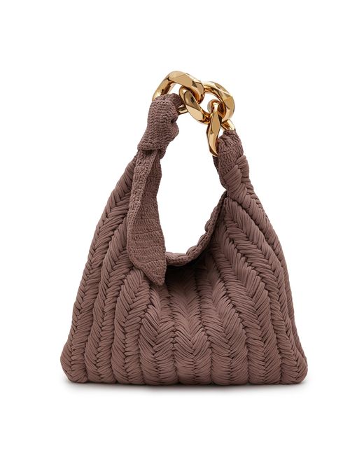 JW Anderson Chain Strap Small Cotton Knitted Hobo Bag Women Bags ...