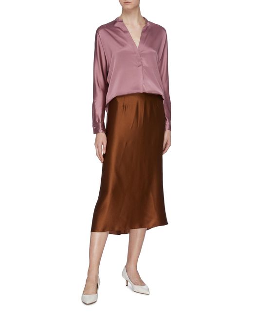 vince silk satin blouse