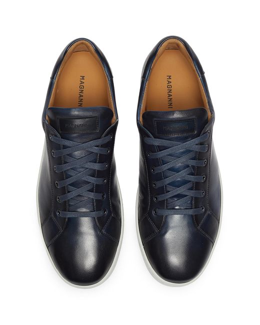 Men's Blue Leather Sneakers Men's Blue Leather Sneakers