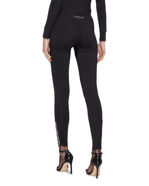 Alexander Wang Zip Cuff Credit Card Print Scuba Jersey leggings in