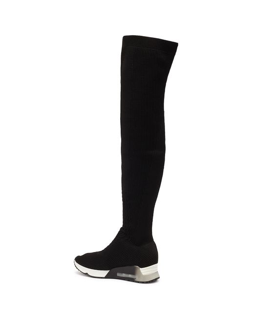 Ash lola Thigh High Knit Sock Sneaker Boots in Black Lyst