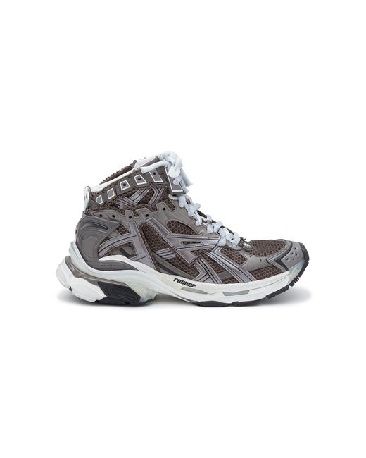 Balenciaga 'runner' Chunky Sole Mesh High Top Sneakers in Gray for Men |  Lyst
