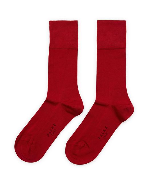 FALKE Tiago Cotton Blend Crew Socks in Red for Men | Lyst