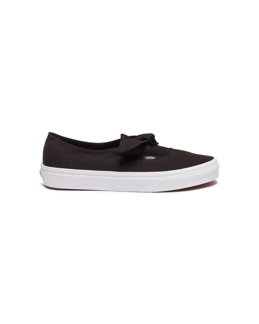 Vans Black 'authentic Knotted' Canvas Skate Slip-ons