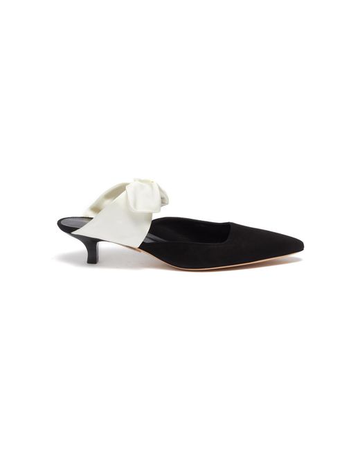 the row coco suede and satin mules
