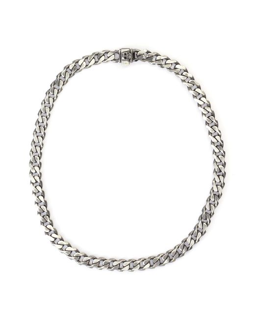 Emanuele Bicocchi Metallic Fishtail Chain Necklace Men Accessories Cufflinks & Jewellery Necklaces Fishtail Chain Necklace for men
