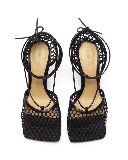 bottega fishnet heels
