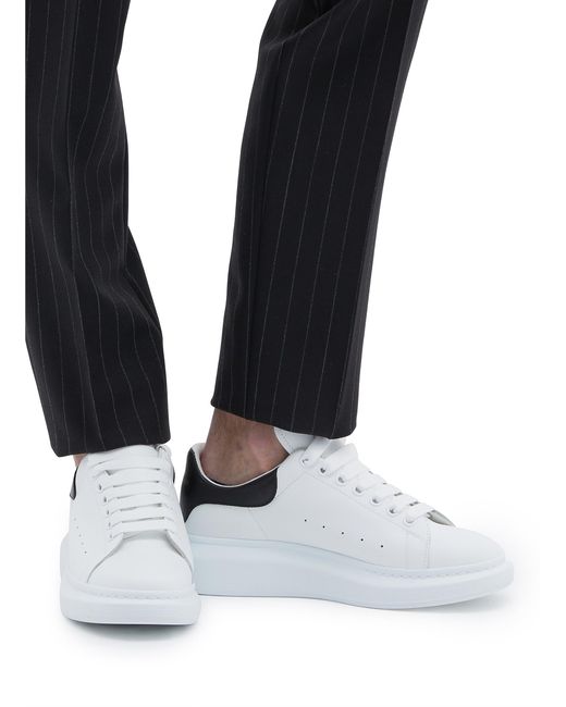 Alexander McQueen White / Black 'oversized Sneaker' In Leather Men Shoes  Sneakers 'oversized Sneaker' In Leather in Pink for Men - Lyst