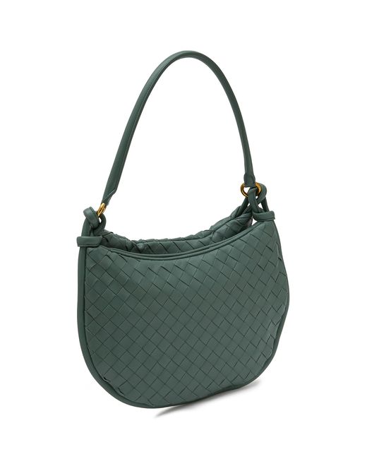 Bottega Veneta Medium Gemelli Intrecciato Leather Shoulder Bag in Green ...