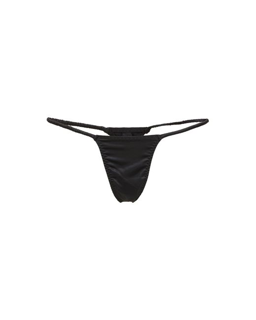 Skims Synthetic 'woven Shine' Scrunchie String Thong Women Clothing Lingerie And Shapewear