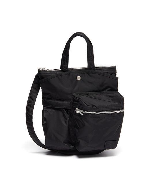 Sacai X Porter Yoshida & Co. Zip Pocket Nylon Crossbody Bag in Black | Lyst