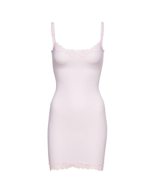 Skims 'fits Everybody' Lace Mini Slip Dress in Pink