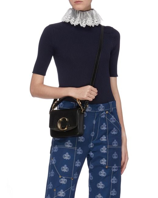 Chloe c mini bag black sales