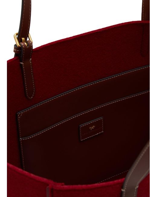 Anya Hindmarch Ketchup Recycled Felt Tote Bag in Red | Lyst