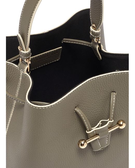 Strathberry Midi Metal Bar Leather Tote Bag