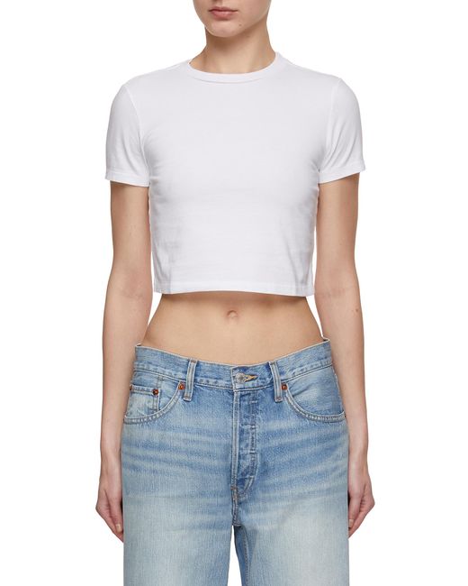 RE/DONE Hanes Micro T-shirt in White | Lyst
