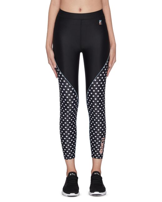 Women's Black Star Print Performance Leggings Kuwait Ubuy